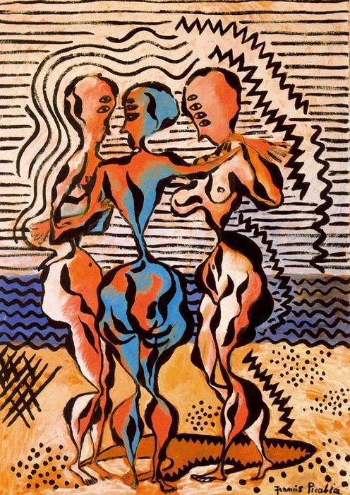 The Three Gracias, 1924-7 by Francis Picabia (who has Sun, Venus, Jupiter, North Node, and Ascendant in Aquarius)