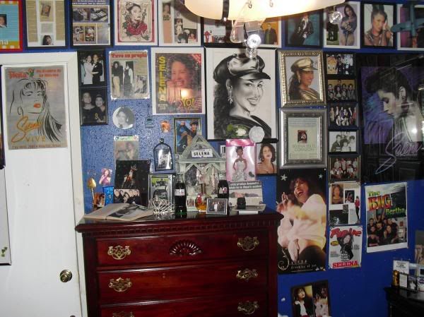A bedroom shrine dedicated to Selena Quintanilla (Pisces Venus)